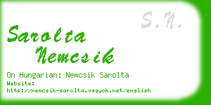 sarolta nemcsik business card